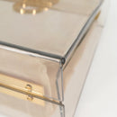 Salvatore Ferragamo Hand Bag Plastic Clear Gold Auth 138346A-15