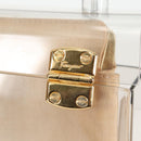 Salvatore Ferragamo Hand Bag Plastic Clear Gold Auth 138346A-9