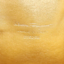 Salvatore Ferragamo Hand Bag Plastic Clear Gold Auth 138346A-12