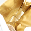 Salvatore Ferragamo Hand Bag Plastic Clear Gold Auth 138346A-11