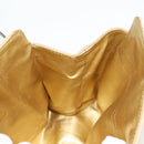 Salvatore Ferragamo Hand Bag Plastic Clear Gold Auth 138346A-21