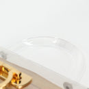 Salvatore Ferragamo Hand Bag Plastic Clear Gold Auth 138346A-14