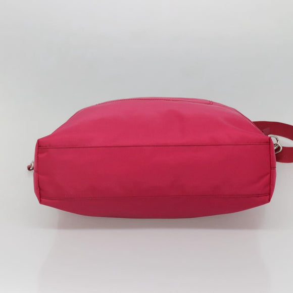 PRADA Tote Bag Nylon 2way Pink Silver Auth 138350