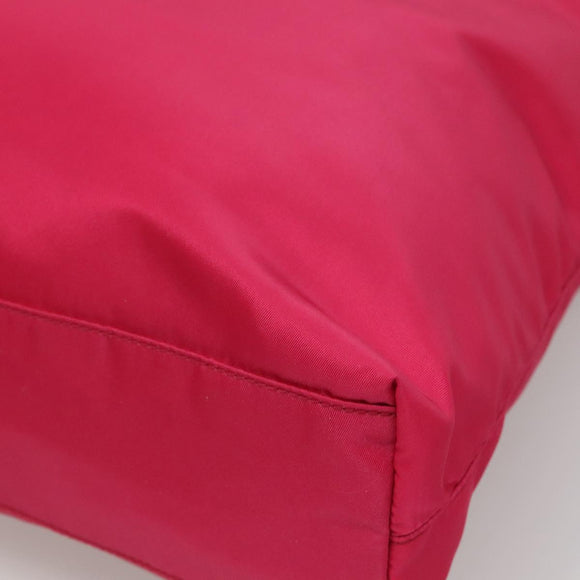 PRADA Tote Bag Nylon 2way Pink Silver Auth 138350