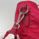 PRADA Tote Bag Nylon 2way Pink Silver Auth 138350-18