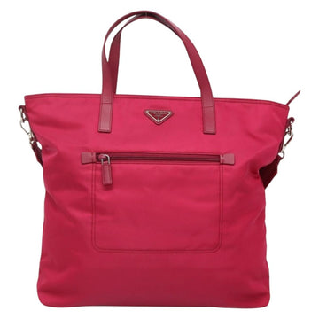 PRADA Tote Bag Nylon 2way Pink Silver Auth 138350 - 0
