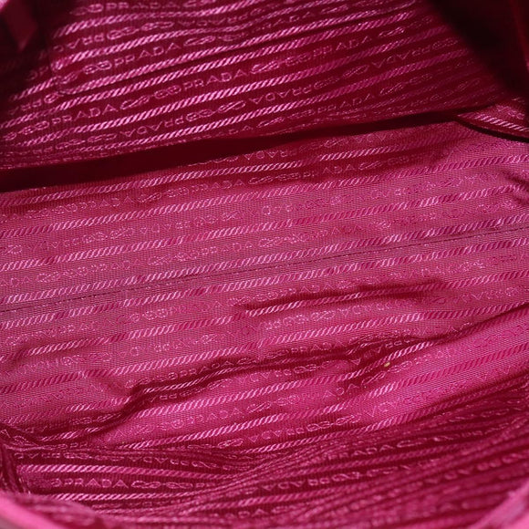 PRADA Tote Bag Nylon 2way Pink Silver Auth 138350