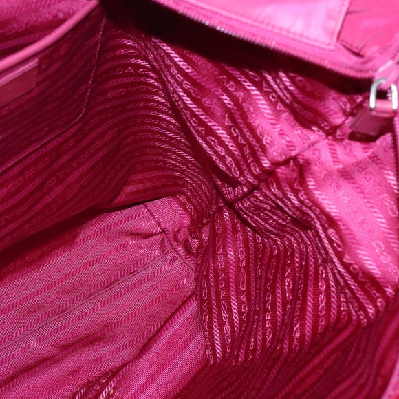 PRADA Tote Bag Nylon 2way Pink Silver Auth 138350