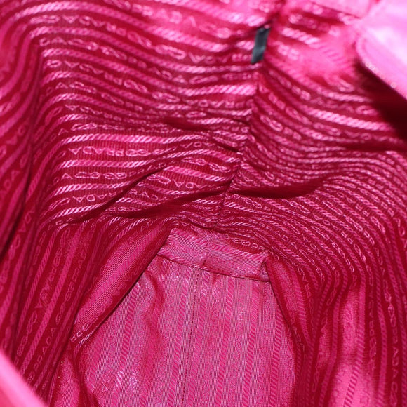 PRADA Tote Bag Nylon 2way Pink Silver Auth 138350
