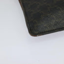 CELINE Triomphe Cell Phone Case Shoulder Bag PVC Black Auth 138351-10