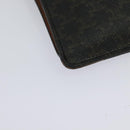 CELINE Triomphe Cell Phone Case Shoulder Bag PVC Black Auth 138351-12