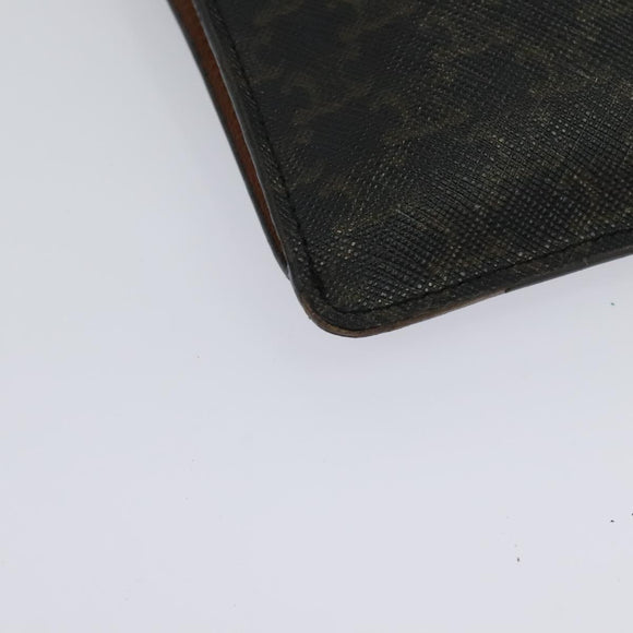 CELINE Triomphe Cell Phone Case Shoulder Bag PVC Black Auth 138351