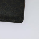 CELINE Triomphe Cell Phone Case Shoulder Bag PVC Black Auth 138351-13