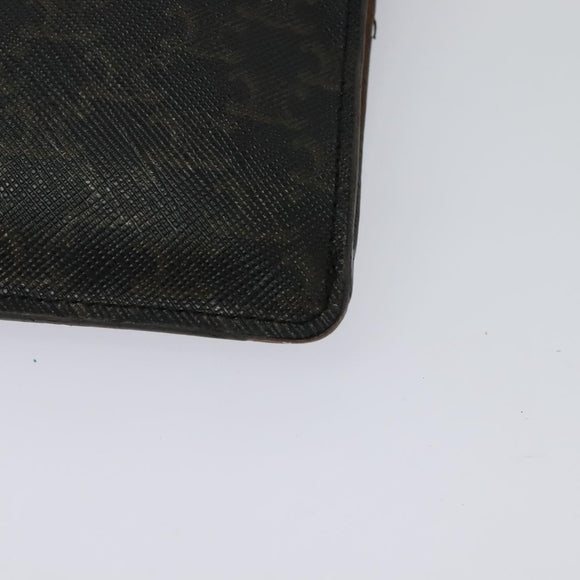 CELINE Triomphe Cell Phone Case Shoulder Bag PVC Black Auth 138351