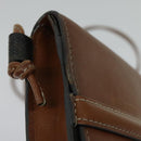 CELINE Triomphe Cell Phone Case Shoulder Bag PVC Black Auth 138351-14