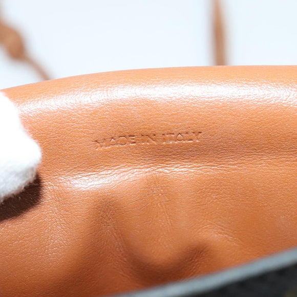 CELINE Triomphe Cell Phone Case Shoulder Bag PVC Black Auth 138351