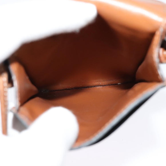 CELINE Triomphe Cell Phone Case Shoulder Bag PVC Black Auth 138351