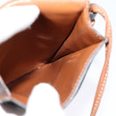 CELINE Triomphe Cell Phone Case Shoulder Bag PVC Black Auth 138351-18