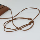 CELINE Triomphe Cell Phone Case Shoulder Bag PVC Black Auth 138351-7