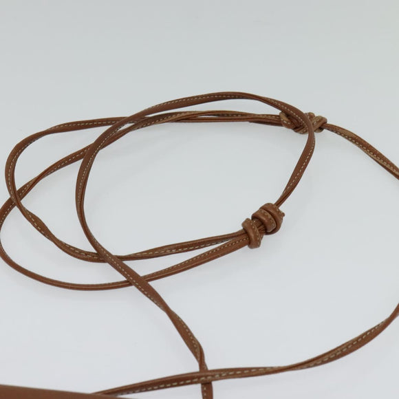 CELINE Triomphe Cell Phone Case Shoulder Bag PVC Black Auth 138351