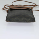 CELINE Triomphe Cell Phone Case Shoulder Bag PVC Black Auth 138351-9