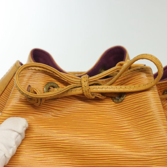 LOUIS VUITTON Epi Petit Noe Shoulder Bag Yellow M44109 LV Auth 138352