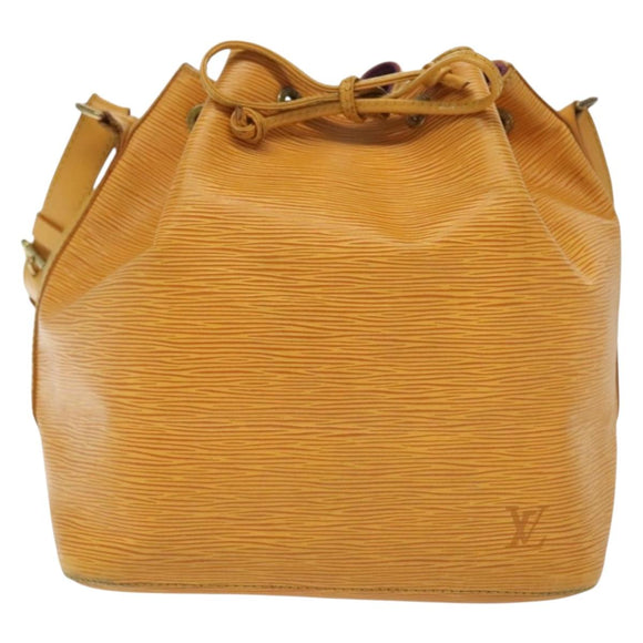 LOUIS VUITTON Epi Petit Noe Shoulder Bag Yellow M44109 LV Auth 138352