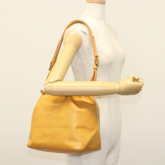 LOUIS VUITTON Epi Petit Noe Shoulder Bag Yellow M44109 LV Auth 138352