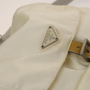 PRADA Backpack Nylon White Silver Auth 138353-19