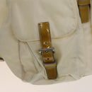 PRADA Backpack Nylon White Silver Auth 138353-25