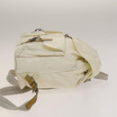 PRADA Backpack Nylon White Silver Auth 138353-3