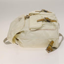PRADA Backpack Nylon White Silver Auth 138353-4