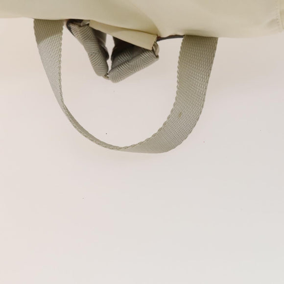 PRADA Backpack Nylon White Silver Auth 138353