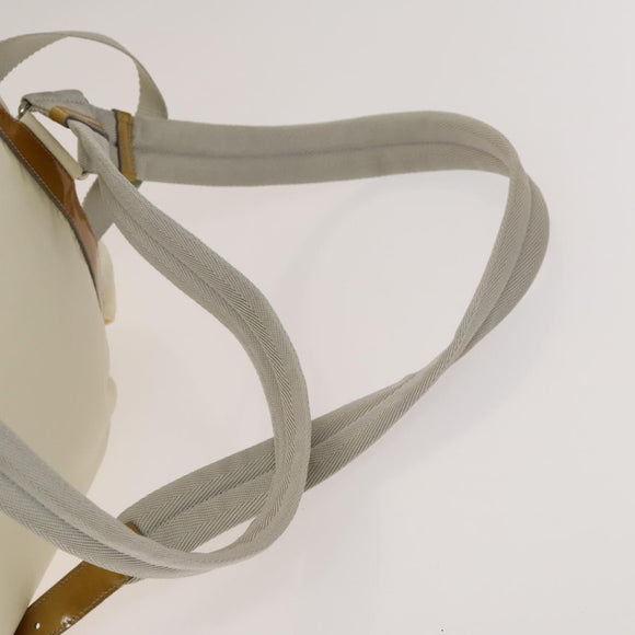 PRADA Backpack Nylon White Silver Auth 138353