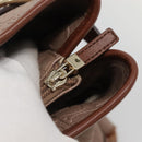 Salvatore Ferragamo Gancini Tote Bag Leather Brown Gold Auth 138354-10