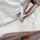 Salvatore Ferragamo Gancini Tote Bag Leather Brown Gold Auth 138354-17