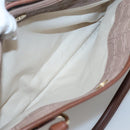 Salvatore Ferragamo Gancini Tote Bag Leather Brown Gold Auth 138354-21