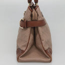 Salvatore Ferragamo Gancini Tote Bag Leather Brown Gold Auth 138354-4