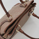 Salvatore Ferragamo Gancini Tote Bag Leather Brown Gold Auth 138354-6