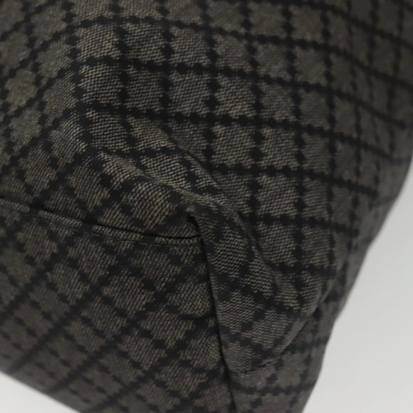 GUCCI Diamante Hand Bag Nylon Navy Gray Silver 268112 Auth 138357