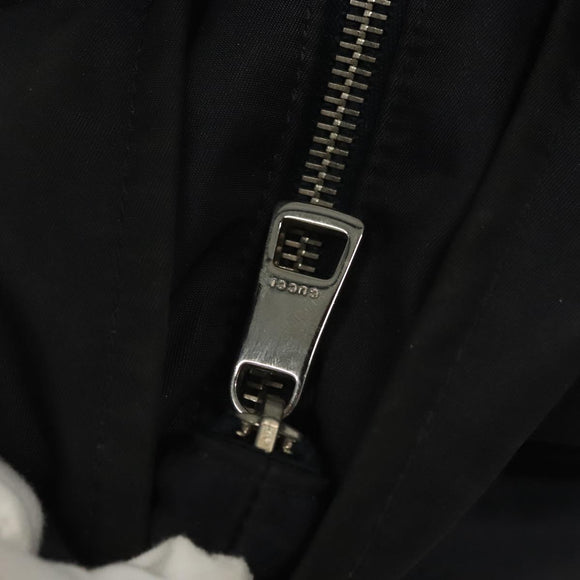 GUCCI Diamante Hand Bag Nylon Navy Gray Silver 268112 Auth 138357