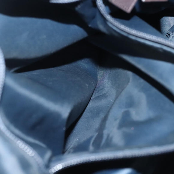 GUCCI Diamante Hand Bag Nylon Navy Gray Silver 268112 Auth 138357