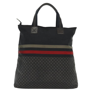 GUCCI Diamante Hand Bag Nylon Navy Gray Silver 268112 Auth 138357 - 0