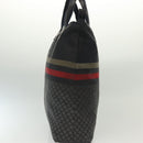GUCCI Diamante Hand Bag Nylon Navy Gray Silver 268112 Auth 138357-3