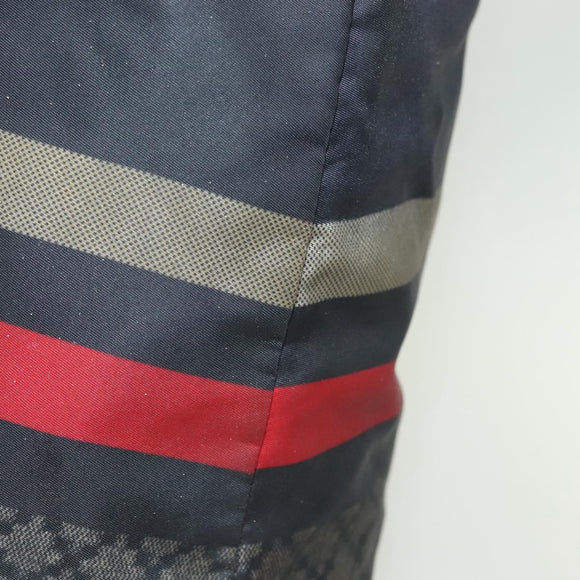 GUCCI Diamante Hand Bag Nylon Navy Gray Silver 268112 Auth 138357