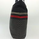 GUCCI Diamante Hand Bag Nylon Navy Gray Silver 268112 Auth 138357-5