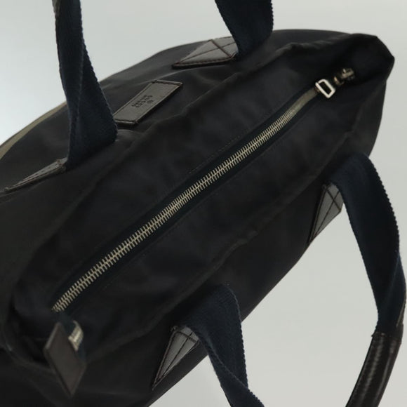 GUCCI Diamante Hand Bag Nylon Navy Gray Silver 268112 Auth 138357