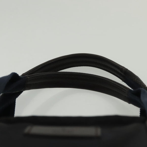 GUCCI Diamante Hand Bag Nylon Navy Gray Silver 268112 Auth 138357