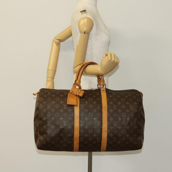 LOUIS VUITTON Monogram Keepall 50 Boston Bag M41426 LV Auth 138362