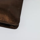 CHANEL Shoulder Bag Leather Brown CC Auth 138366-14